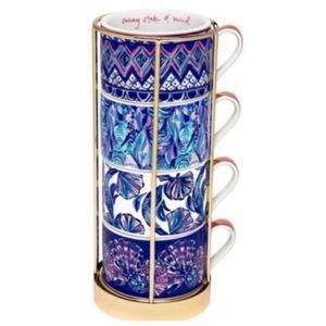 Lilly Pulitzer Assorted 4-Piece Cup Set (NEW)